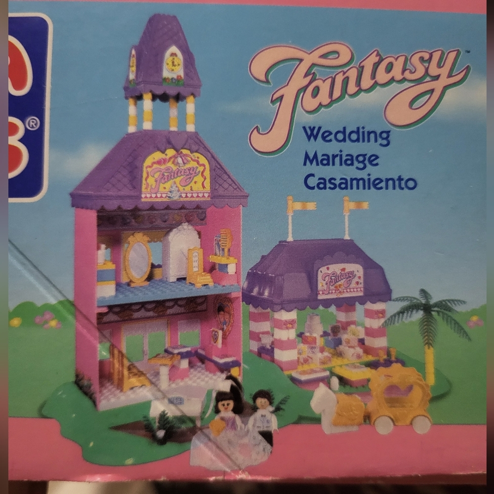Vintage 1996 Mega Bloks Fantasy Wedding Original W/ Box Manual Bride Groom